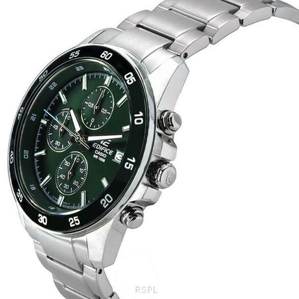 Montre pour homme Casio Edifice analogique standard chronographe en acier inoxydable cadran vert quartz EFR-526D-3A 100M
