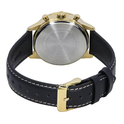 Montre chronographe analogique Casio Edifice pour homme, bracelet en cuir, cadran vert, quartz, EFR-575CL-3A, 100 m