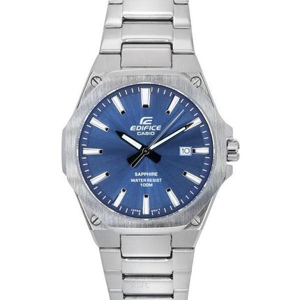Montre pour homme Casio Edifice avec cristal saphir analogique en acier inoxydable et cadran bleu à quartz EFR-S108D-2A 100M