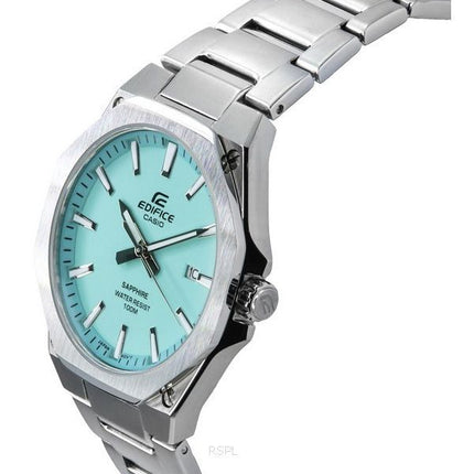 Montre pour homme Casio Edifice avec cristal saphir analogique en acier inoxydable et cadran turquoise à quartz EFR-S108D-2B 100