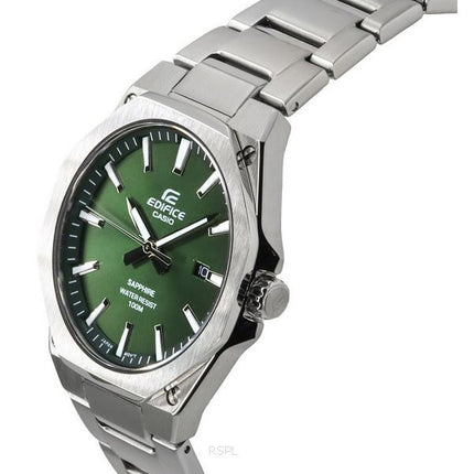 Montre pour homme Casio Edifice avec cristal saphir analogique en acier inoxydable et cadran vert à quartz EFR-S108D-3A 100M