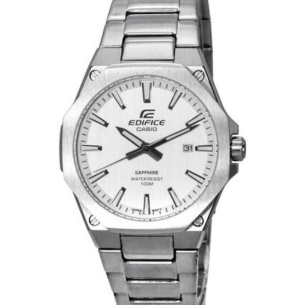 Casio Edifice Acier Inoxydable Cadran Blanc Quartz EFR-S108D-7A EFRS108D-7 100M Montre Homme