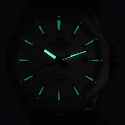 Casio Edifice Acier Inoxydable Cadran Blanc Quartz EFR-S108D-7A EFRS108D-7 100M Montre Homme