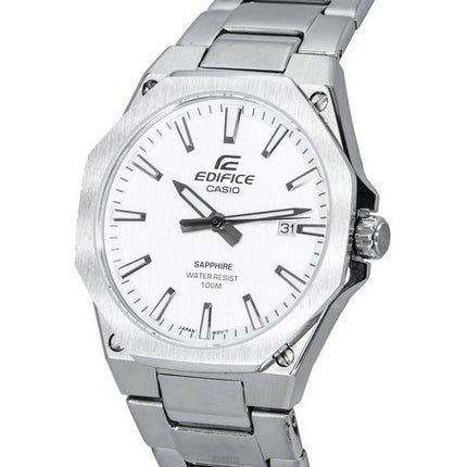 Casio Edifice Acier Inoxydable Cadran Blanc Quartz EFR-S108D-7A EFRS108D-7 100M Montre Homme
