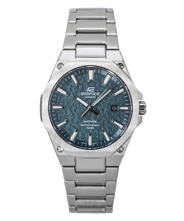 Montre analogique Casio Edifice pour homme, cadran vert, acier inoxydable, quartz, EFR-S108DE-3AV, 100 m