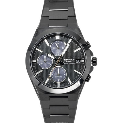 Montre chronographe analogique Casio Edifice pour homme, cadran noir, acier inoxydable, solaire EFS-S650DC-1A, 100 m