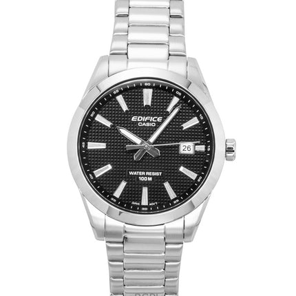 Montre homme Casio Edifice analogique en acier inoxydable, cadran noir, mouvement à quartz EFV-160D-1A, étanche à 100 m