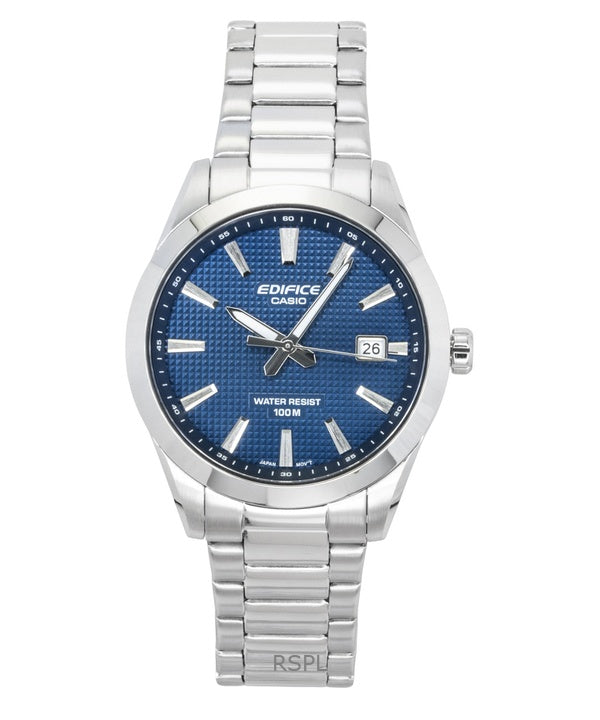 Montre homme Casio Edifice analogique en acier inoxydable, cadran bleu, mouvement à quartz EFV-160D-2A, étanche à 100 m