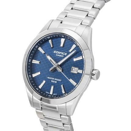 Montre homme Casio Edifice analogique en acier inoxydable, cadran bleu, mouvement à quartz EFV-160D-2A, étanche à 100 m