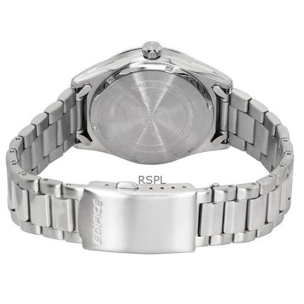 Montre homme Casio Edifice analogique en acier inoxydable, cadran blanc, mouvement à quartz EFV-160D-7A, étanche à 100 m