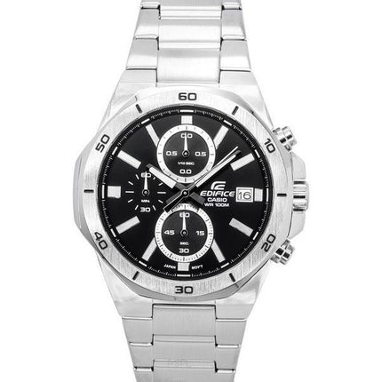 Casio Edifice Classique Standard Chronographe Analogique Cadran Noir Quartz EFV-640D-1A 100M Montre Homme