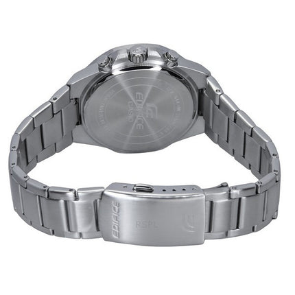 Montre chronographe analogique Casio Edifice Standard en acier inoxydable avec cadran bleu et quartz EFV-640D-2BV 100M pour homm