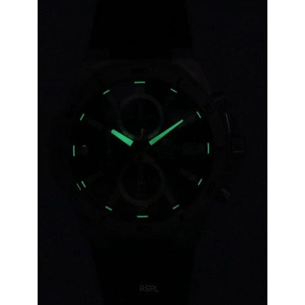 Montre Homme Casio Edifice Standard Chronographe Bracelet Cuir Cadran Bleu Quartz EFV-640L-2A 100M