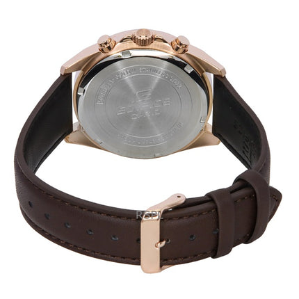 Montre homme Casio Edifice EFV-650CL-5AV, chronographe analogique standard, cadran marron, quartz, 100 m