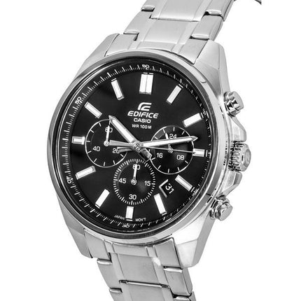 Montre pour homme Casio Edifice Standard chronographe en acier inoxydable cadran noir à quartz EFV-650D-1A 100M