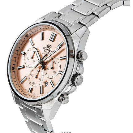 Montre Casio Edifice analogique standard chronographe à quartz avec cadran rose EFV-650D-4AV pour homme, 100 m