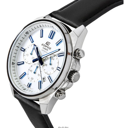 Montre homme Casio Edifice EFV-650L-7AV, chronographe analogique standard, cadran blanc, quartz, 100 m