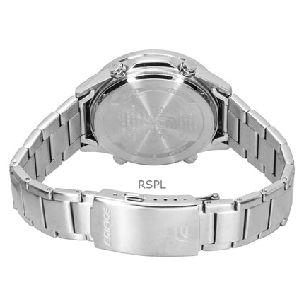 Montre homme Casio Edifice analogique-numérique en acier inoxydable, cadran noir, mouvement à quartz EFV-C120D-1A4, étanche à 100 m