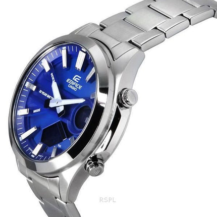 Montre pour homme Casio Edifice analogique numérique en acier inoxydable avec cadran bleu à  quartz EFV-C120D-2A 100M