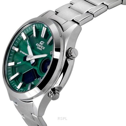 Montre pour homme Casio Edifice analogique numérique en acier inoxydable avec cadran vert à  quartz EFV-C120D-3A 100M