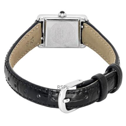 Montre femme Citizen Fio Roma Eco-Drive, bracelet en cuir, cadran argenté EG2790-12A