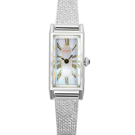 Montre femme Citizen L Eco-Drive en acier inoxydable avec cadran en nacre EG7040-74D