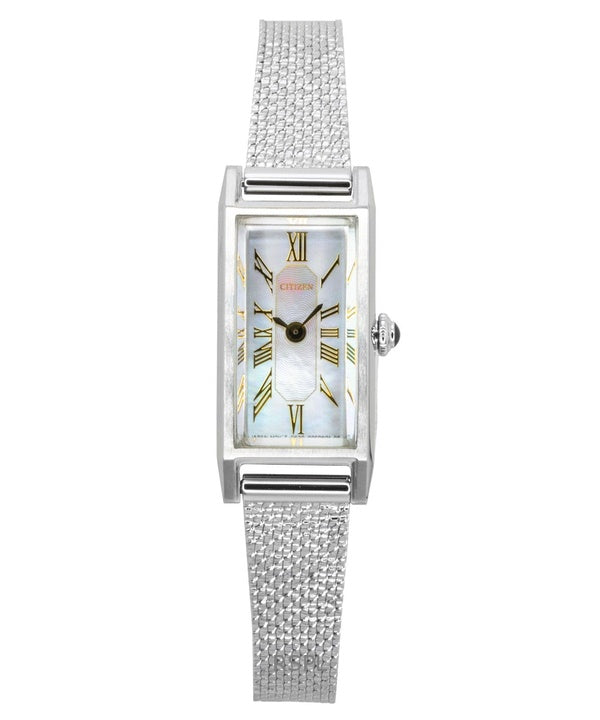 Montre femme Citizen L Eco-Drive en acier inoxydable avec cadran en nacre EG7040-74D