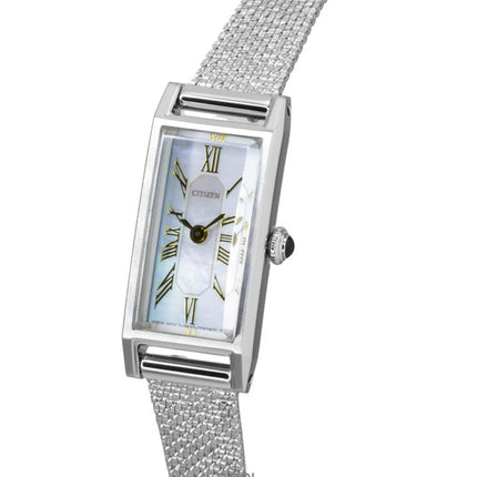 Montre femme Citizen L Eco-Drive en acier inoxydable avec cadran en nacre EG7040-74D