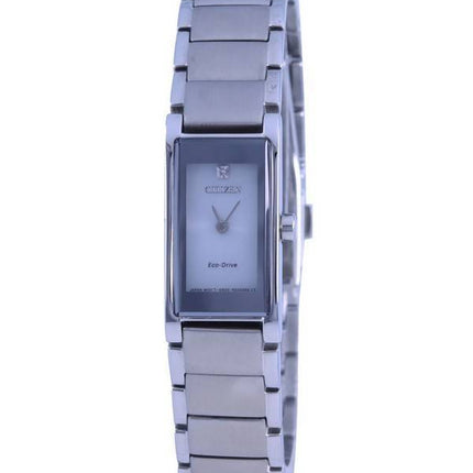 Montre Citizen Axiom Diamond Accent en acier inoxydable Eco-Drive EG7055-51E pour femme