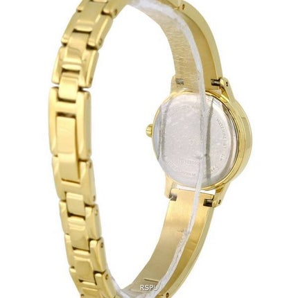 Citizen Crystal Accents Acier Inoxydable Doré Cadran Noir Quartz EJ6132-55E.G Montre Femme
