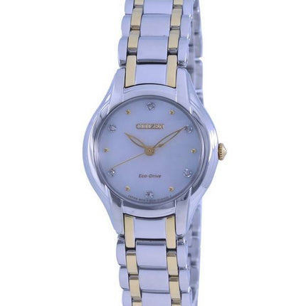 Montre pour femme Citizen Diamond Accents Eco-Drive EM0284-51D en acier inoxydable bicolore