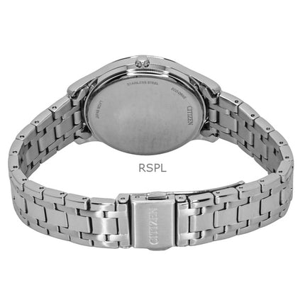 Montre Citizen Elegance pour femme, cadran rose, acier inoxydable, Eco-Drive EM0411-71X