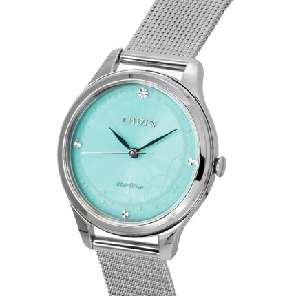 Montre femme Citizen Eco-Drive EM0501-89M en acier inoxydable avec cadran vert menthe