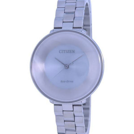 Montre Citizen pour femme avec cadran argenté Eco-Drive EM0600-87A en acier inoxydable