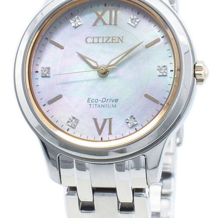 Montre Citizen Eco-Drive EM0726-89Y avec accents de diamant pour femme