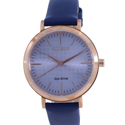 Montre Citizen pour femme avec cadran argenté et bracelet en cuir Eco-Drive EM0763-07A 100M