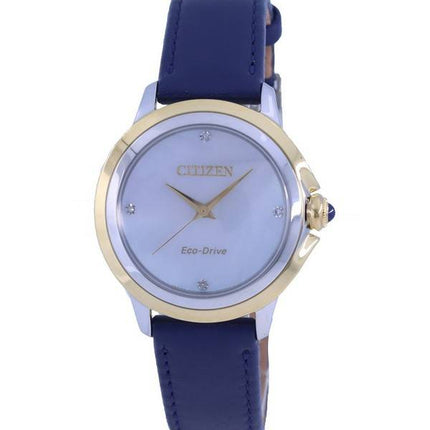Montre pour femme Citizen Ceci Diamond Accents avec bracelet en cuir Eco-Drive EM0794-03Y