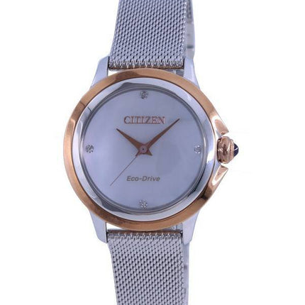 Montre pour femme Citizen Ceci Diamond Accents en acier inoxydable Eco-Drive EM0796-59Y