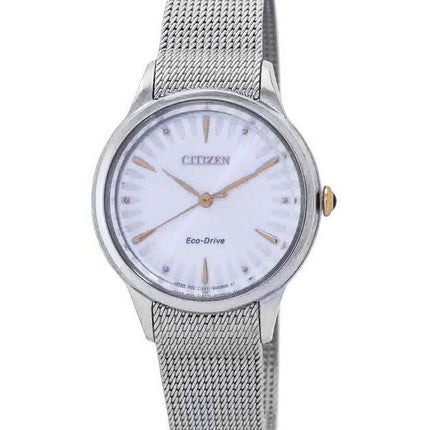 Montre pour homme Citizen L Series Eco-Drive en acier inoxydable avec cadran argenté EM0814-83A