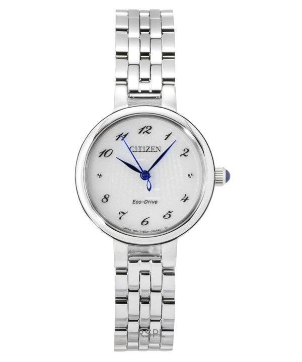 Montre femme Citizen L Eco-Drive EM0990-81A, cadran blanc, acier inoxydable