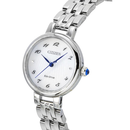 Montre femme Citizen L Eco-Drive EM0990-81A, cadran blanc, acier inoxydable
