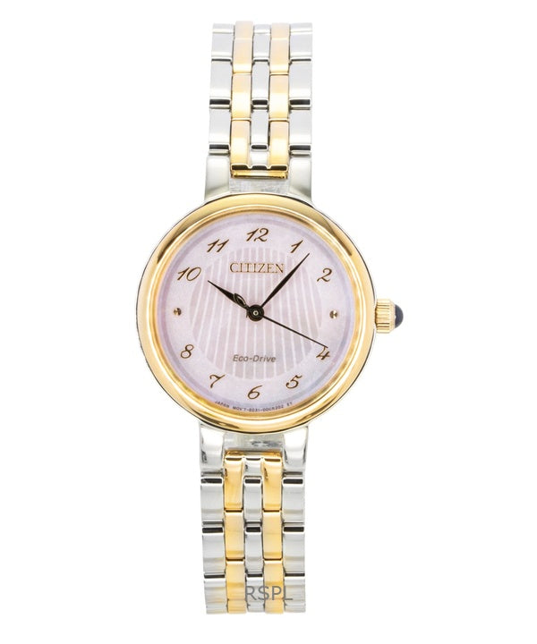 Montre femme Citizen L Classic bicolore en acier inoxydable avec cadran en nacre et mouvement Eco-Drive EM0996-84Y