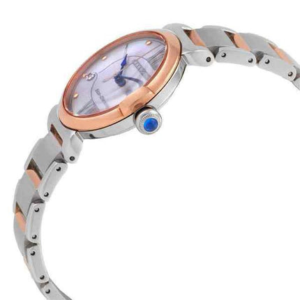Montre pour femme Citizen L Series avec accent de diamants en acier inoxydable bicolore et cadran en nacre Eco-Drive EM1074-82D