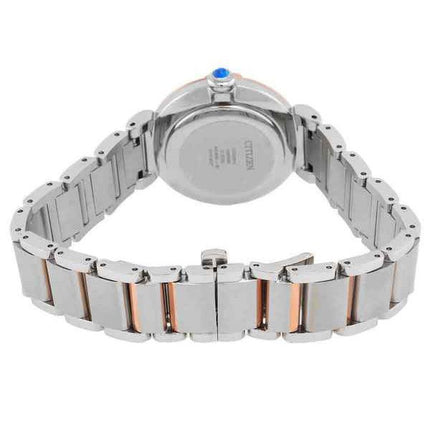 Montre pour femme Citizen L Series avec accent de diamants en acier inoxydable bicolore et cadran en nacre Eco-Drive EM1074-82D