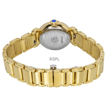 Montre Citizen L Mae Bells Mini pour femme, acier inoxydable doré, cadran gris, Eco-Drive EM1132-88H