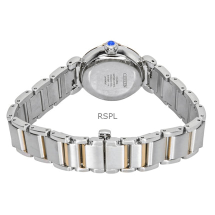 Montre Citizen L May Bells Mini pour femme, en acier inoxydable, cadran blanc nacré, Eco-Drive EM1136-87D