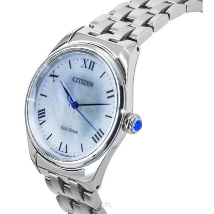 Montre Citizen L Eco-Drive en acier inoxydable avec cadran en nacre EM1140-80D pour femme