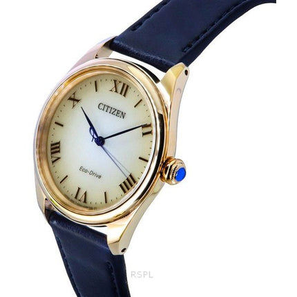 Montre Citizen L pour femme avec bracelet en cuir et cadran en bronze Eco-Drive EM1143-14Z