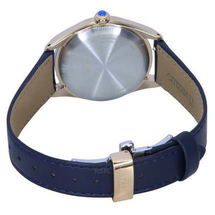 Montre Citizen L pour femme avec bracelet en cuir et cadran en bronze Eco-Drive EM1143-14Z