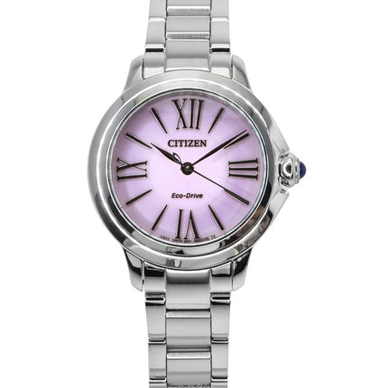 Montre Citizen L Eco-Drive EM1160-58X pour femme, en acier inoxydable, cadran rose